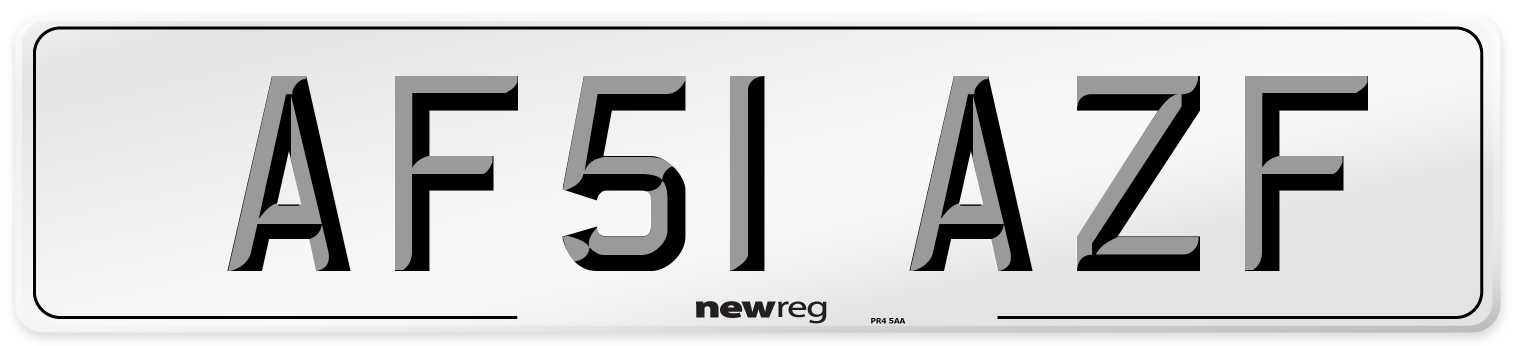AF51 AZF Number Plate from New Reg